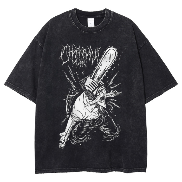 T-shirt Streetwear Chainsaw Man Tronçonneuse